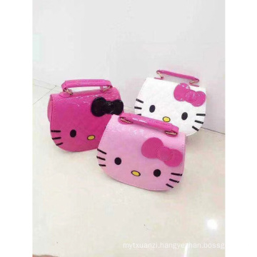 2018 Wholesale Children Cross Body Bags Cute Cat Face Girls Bag Mini Shoulder Bag Ladies Hello Kitty Handbags